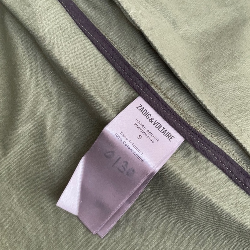 Women's Zadig & Voltaire Cotton Military Style Jacket / Size Small - Picture 15 of 16